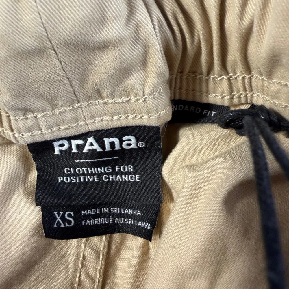 Prana Mojave Short Mens XS Cliffside Khaki Organic Cotton Belted 5 Inch Inseam